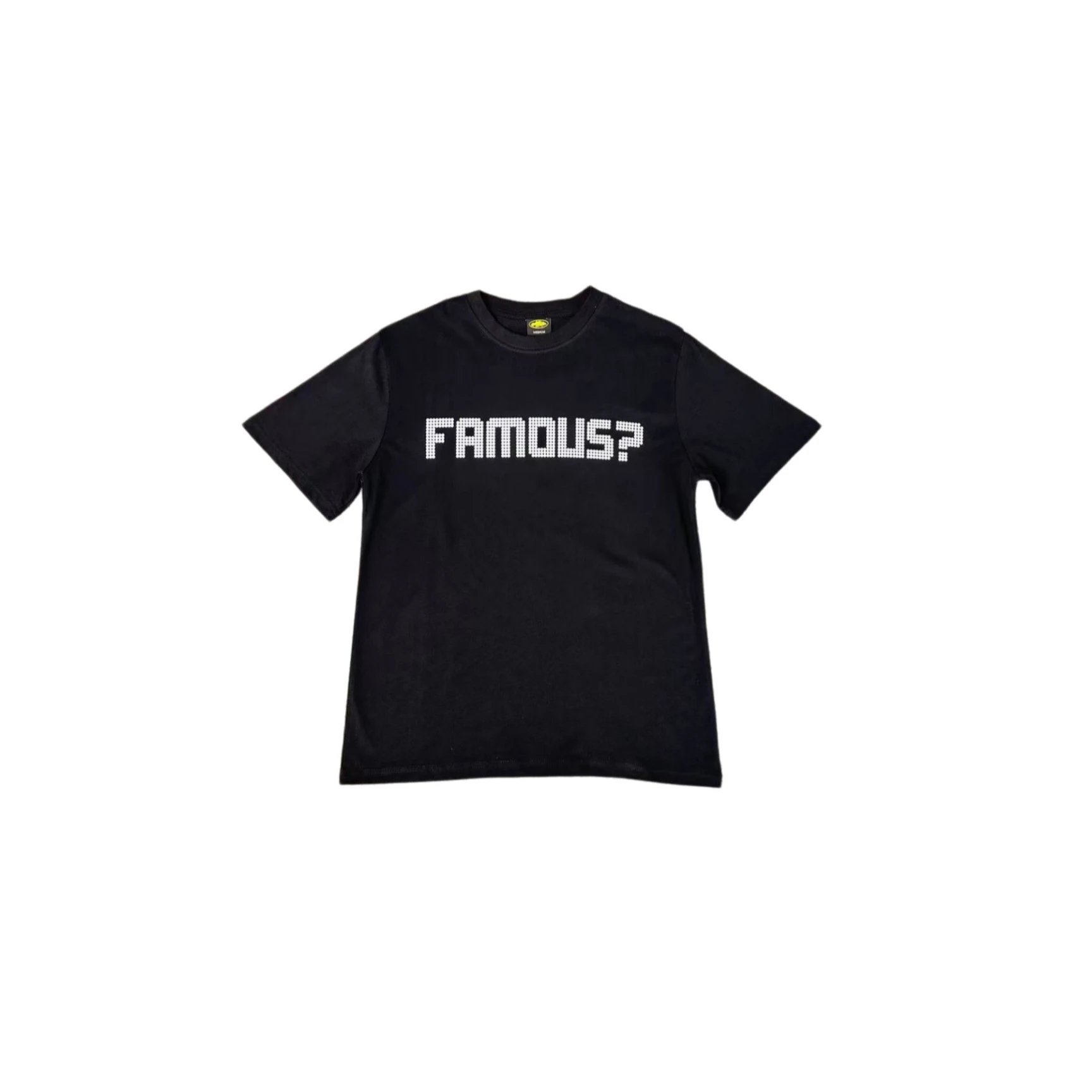 Design Famous? Pixelated Graphic Black T-Shirt - 1