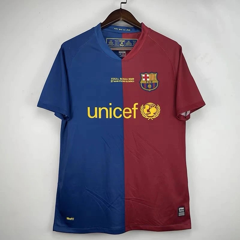FC Barcelona Lionel Messi #30 Home Jersey Red Blue Striped Football Jersey - 4