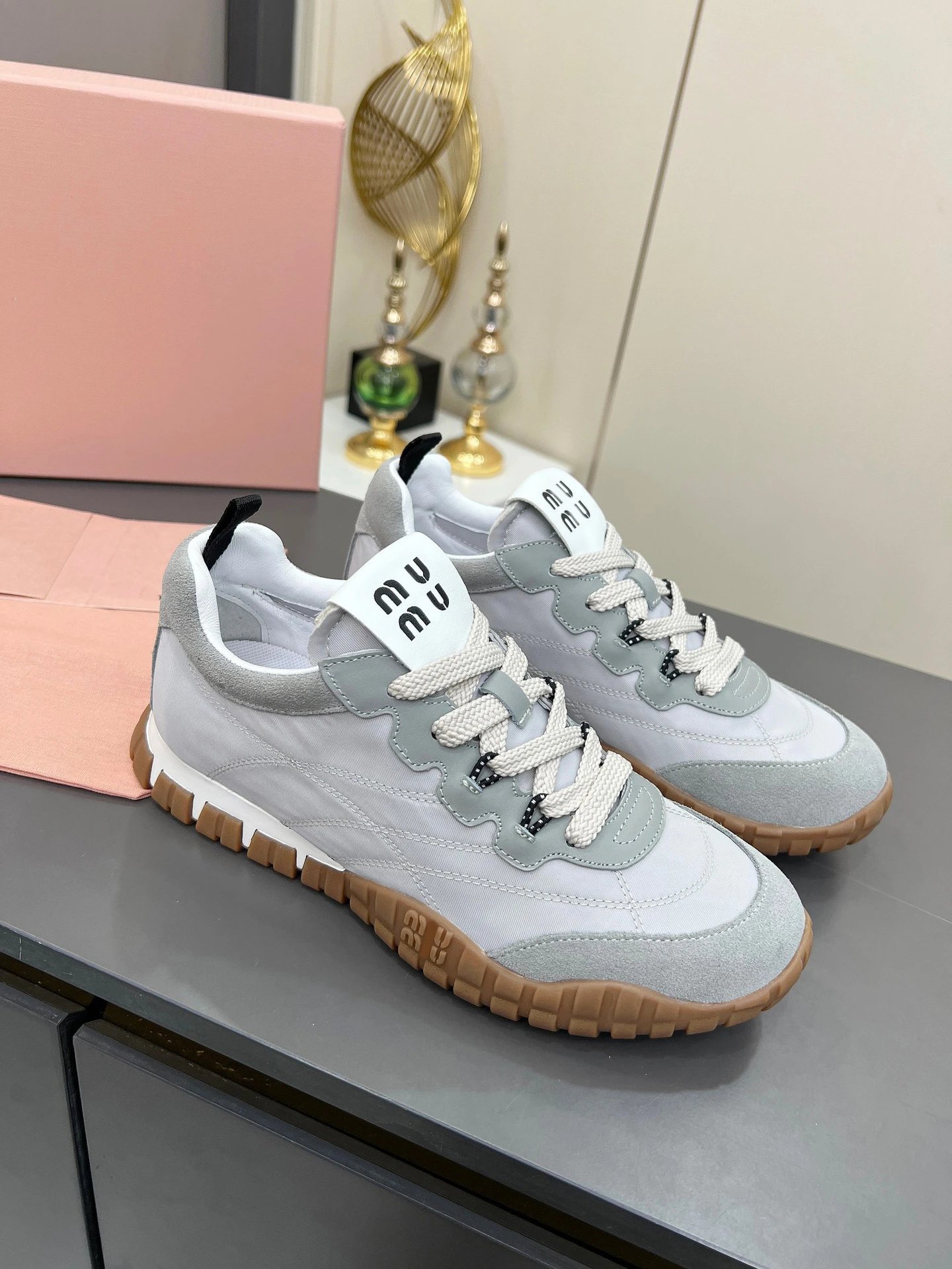 Miu Miu Runaway Sneakers Yellow Suede and Nylon - 11