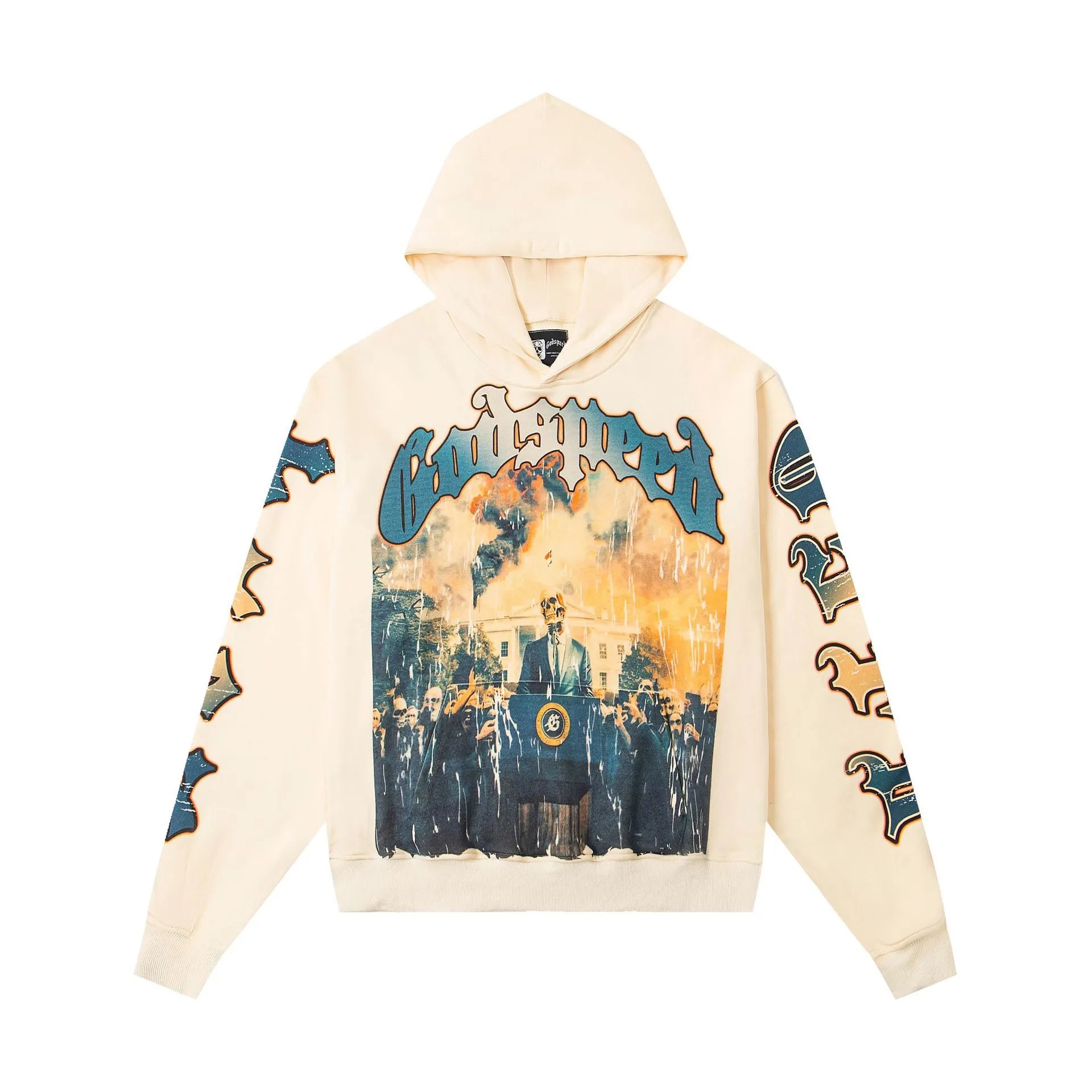 Godspeed Hoodies & Sweatshirts Graphic-print pullover hoodie — G22 apricot color