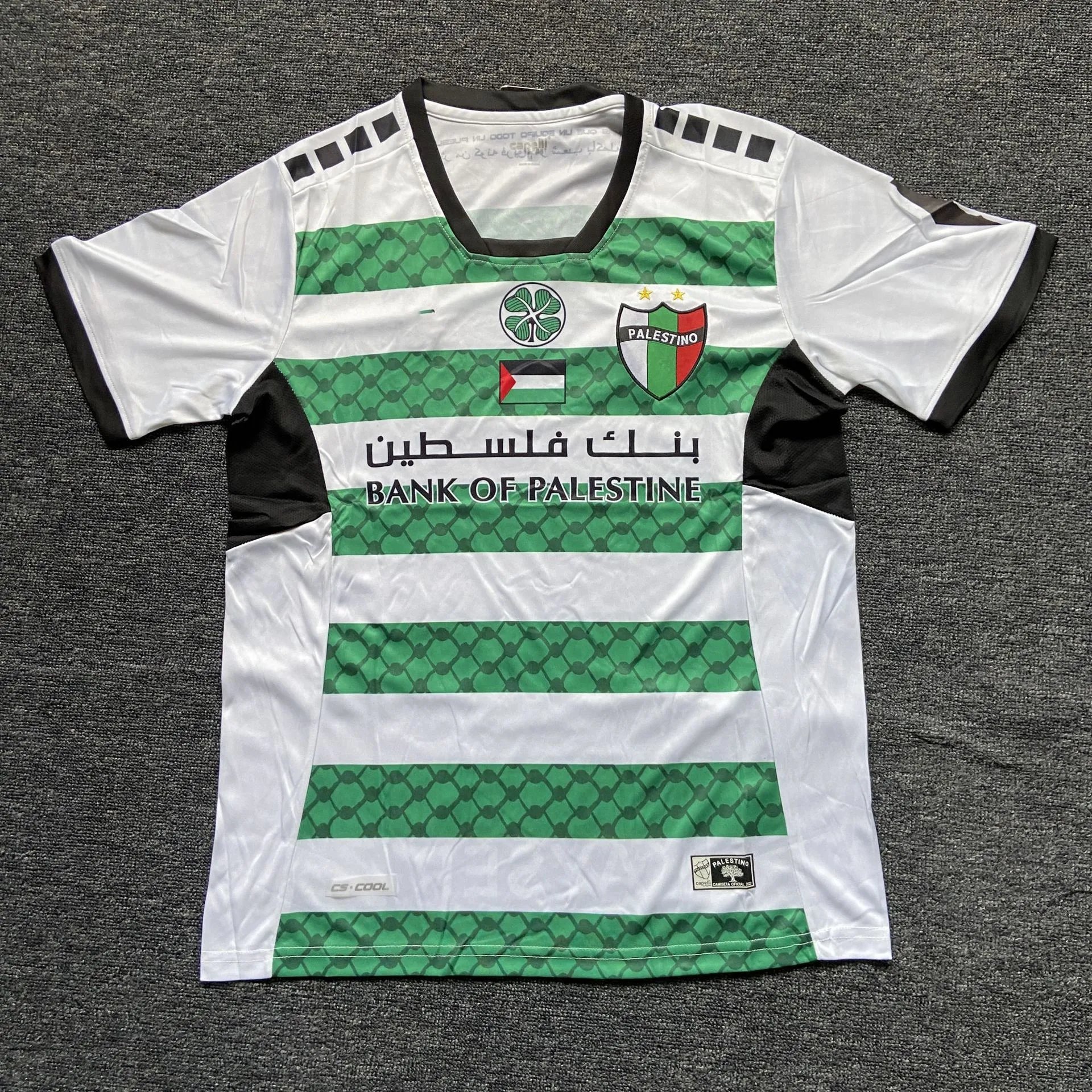 Design FC Palestina Jersey Red Green Black White Sport Shirt Jersey - 14