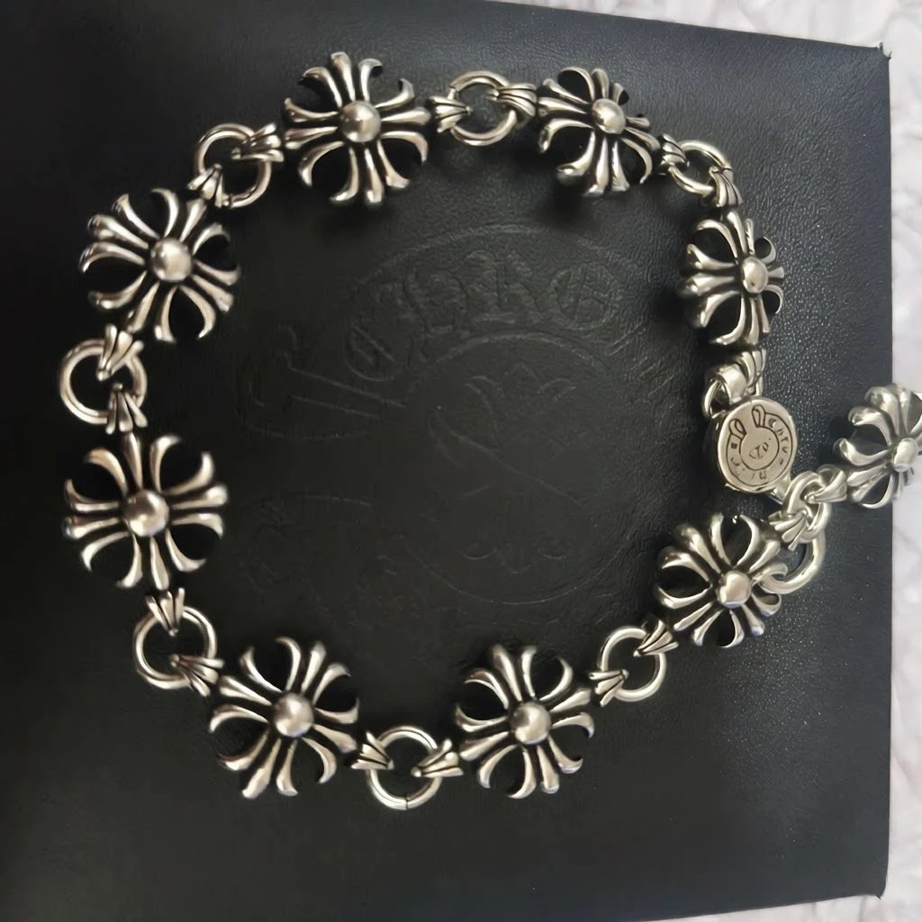 Large Cross Flower Bracelet (Adjustable) Large