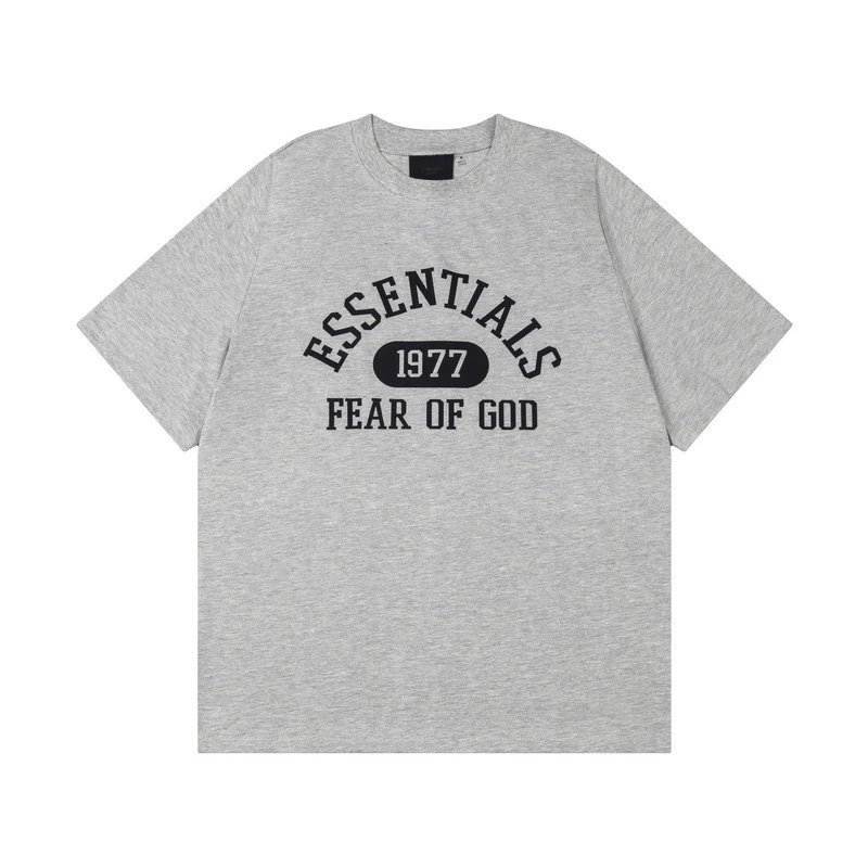Fear of God Essentials 1977 Arch Logo Black T-Shirt and Shorts Set - 11