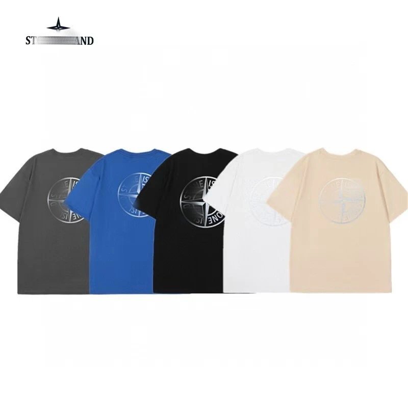 Stone Island Compass Logo T-Shirt Blue - 5
