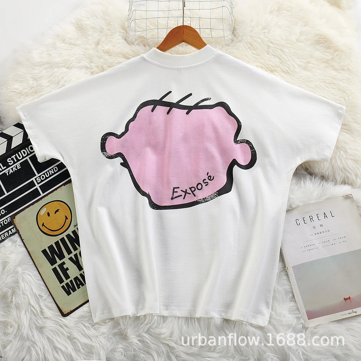 Design Bornstar CD Graphic Cropped T-Shirt White T-Shirts - 23