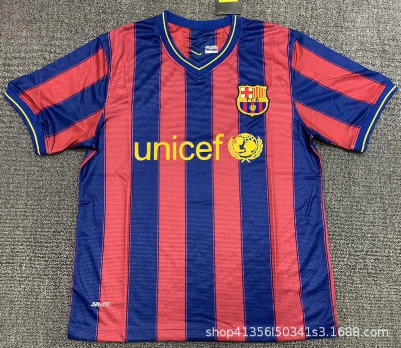 FC Barcelona Home Jersey Red and Blue Striped UNICEF Sponsorship Football Shirt - 1