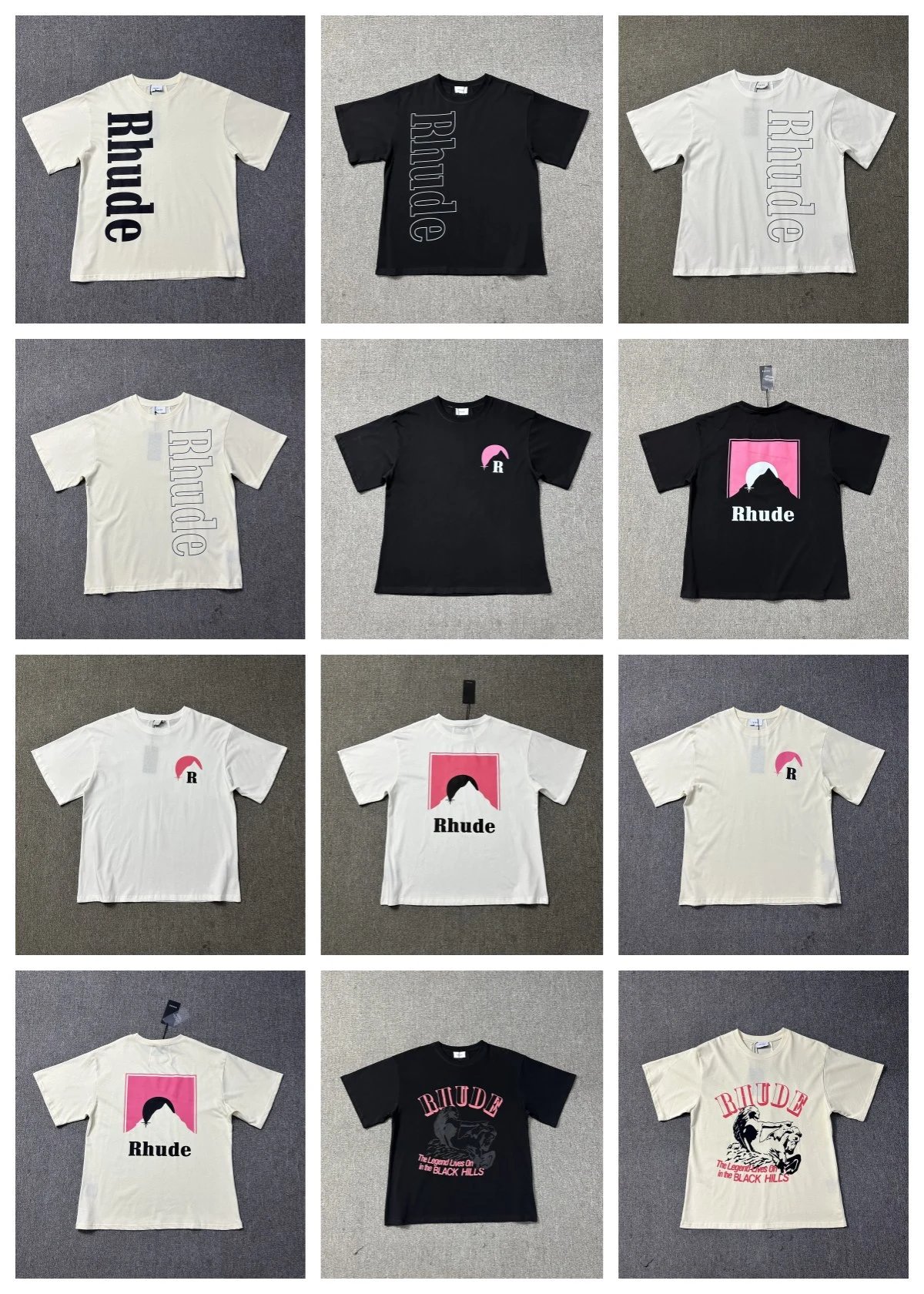 Rhude Mountain Sunrise White T-Shirt - 17