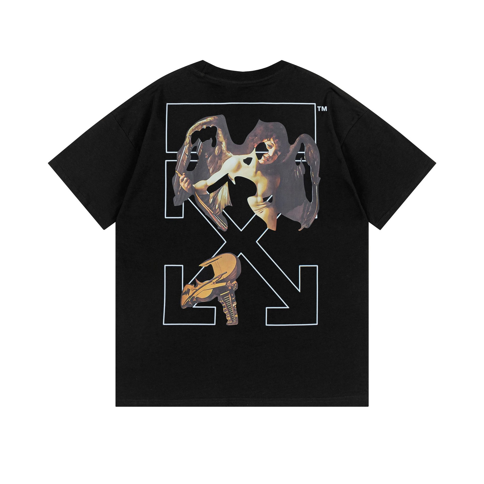 Off-White Arrow Crack Print White T-Shirt - 8