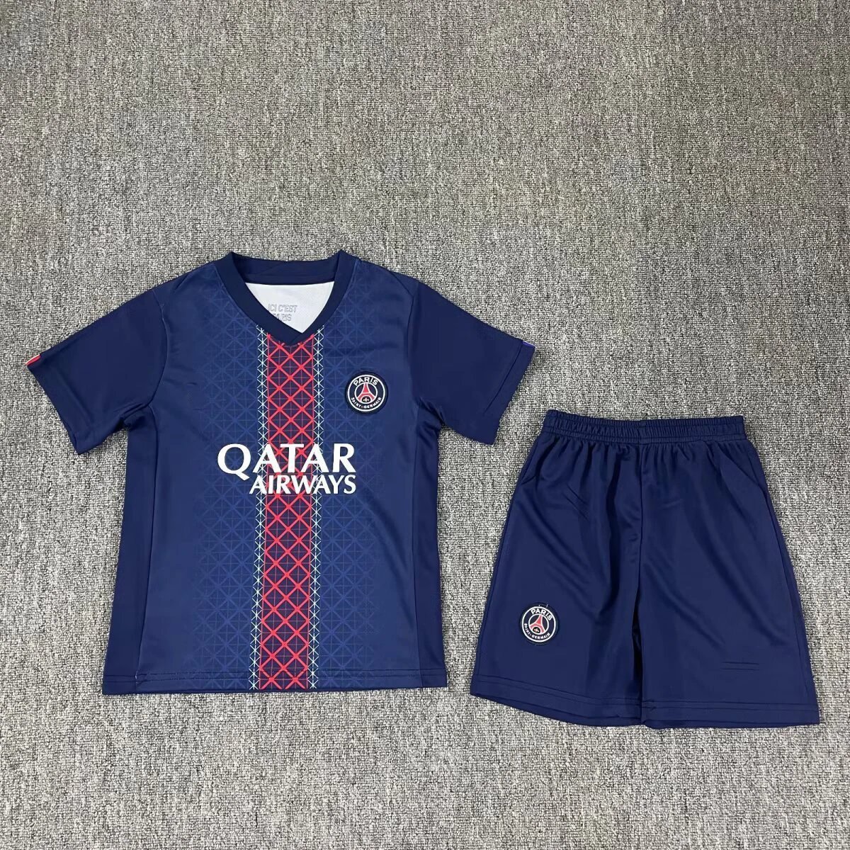 Castore Everton FC 2023-24 Third Kit Blue Swirl Jersey and White Shorts Sets - 23