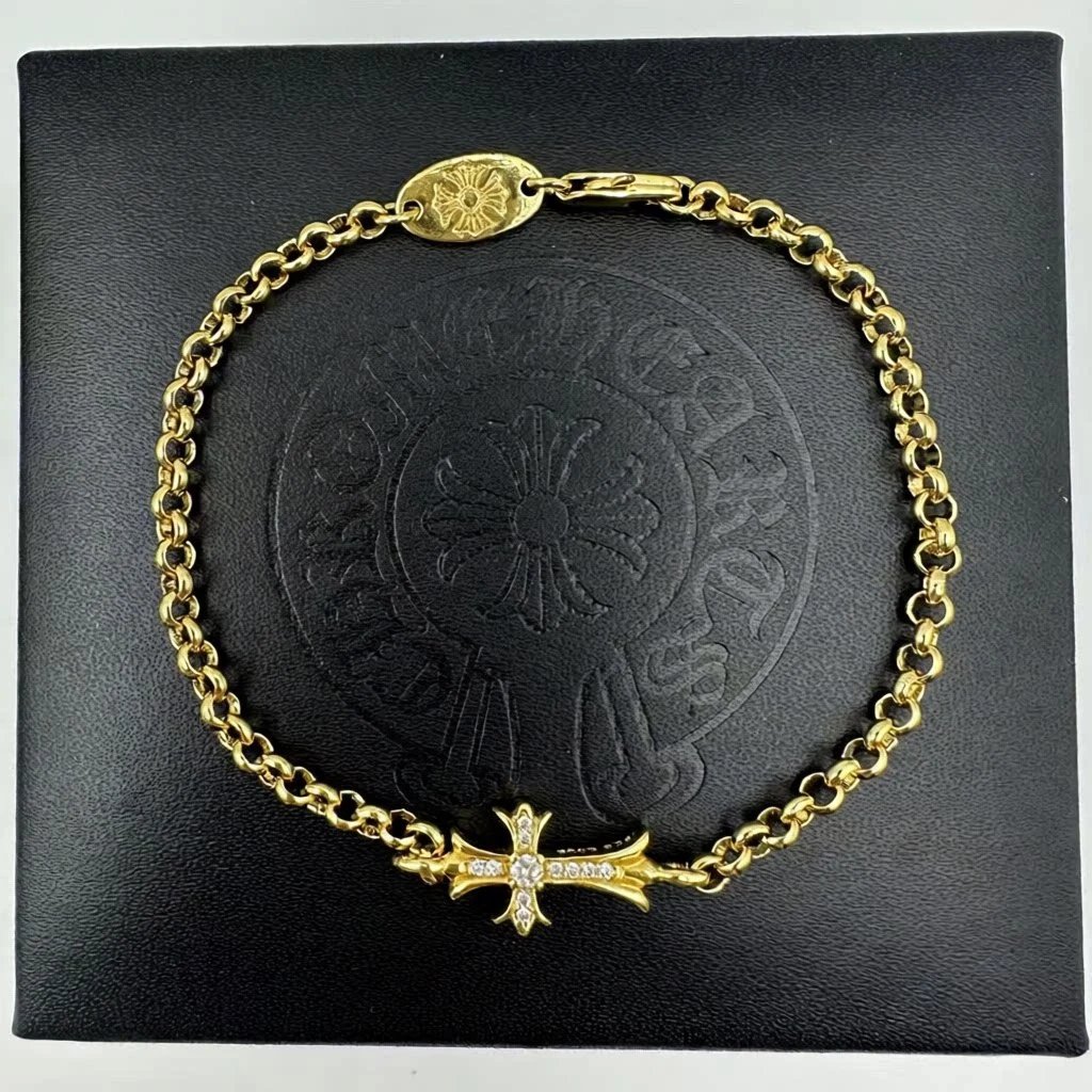 Golden Cross with Diamond