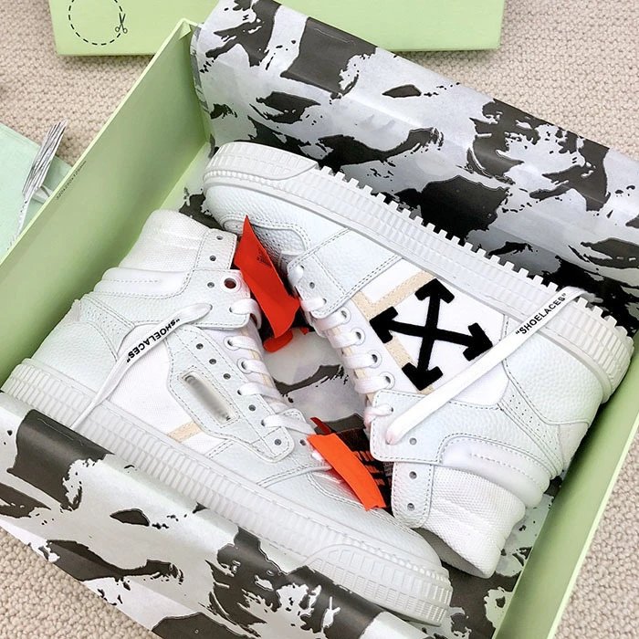 Off-White Industrial Worker Sneakers White Orange Chunky Sneakers - 2