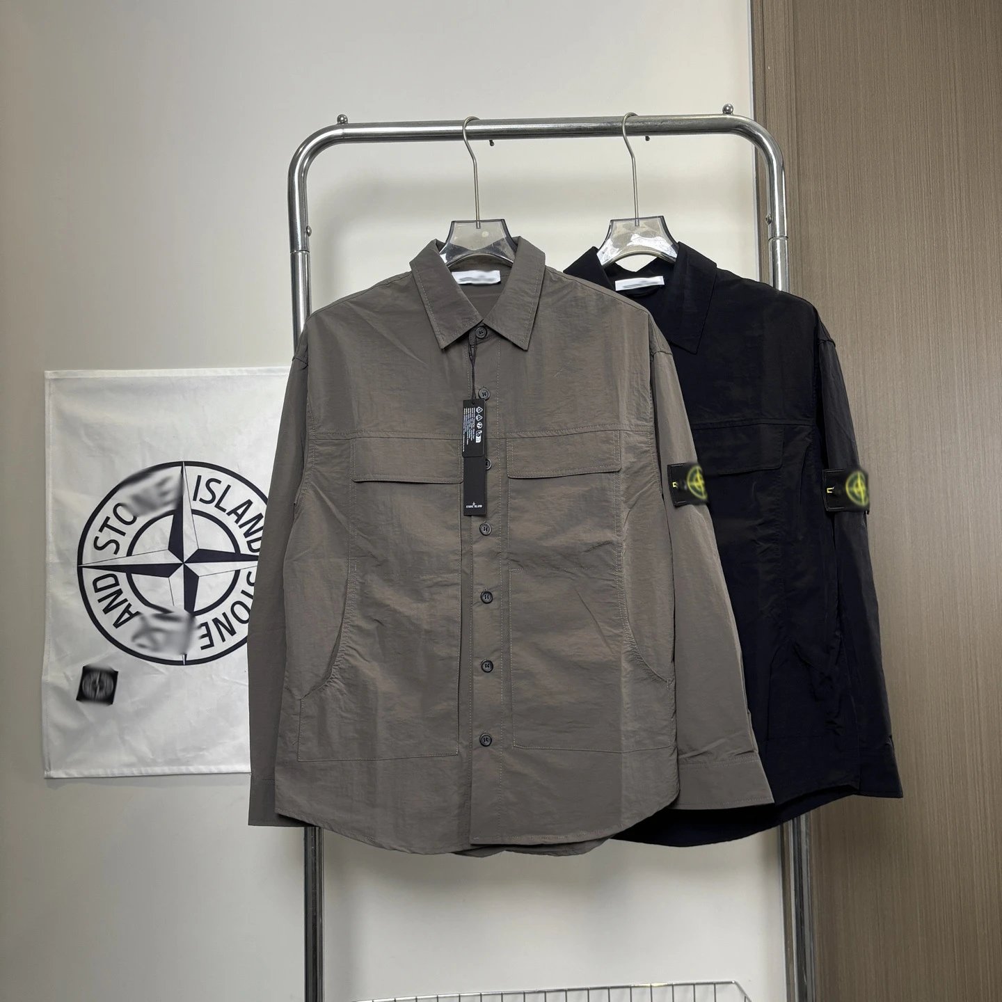 Stone Island Black Utility Shirt Tops Shirt - 2