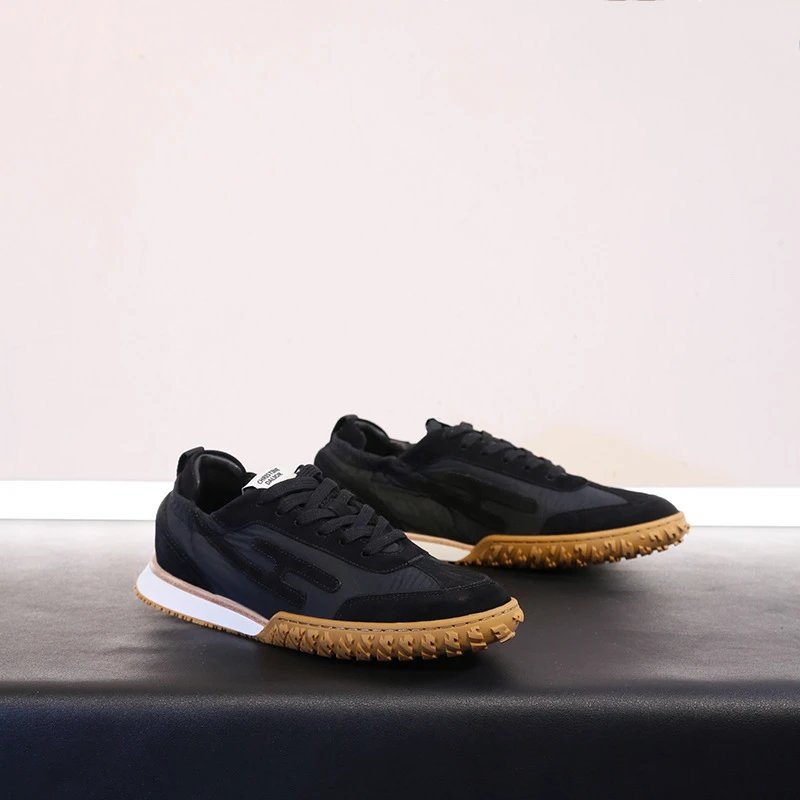 White Suede Leather Sneakers with Gum Sole