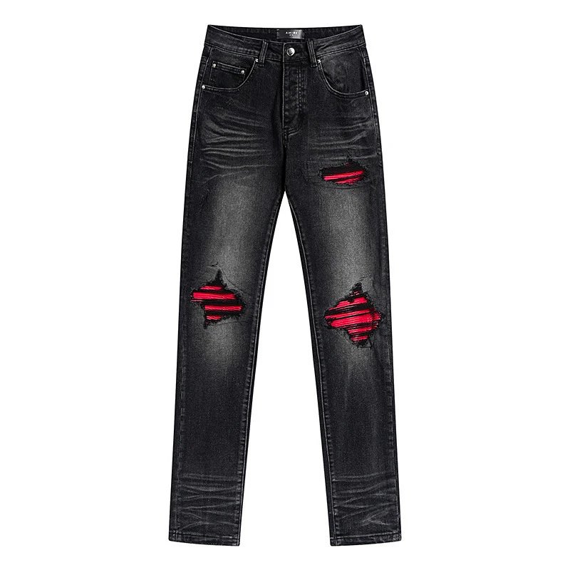 Amiri Logo Embroidered Black Jeans - 20