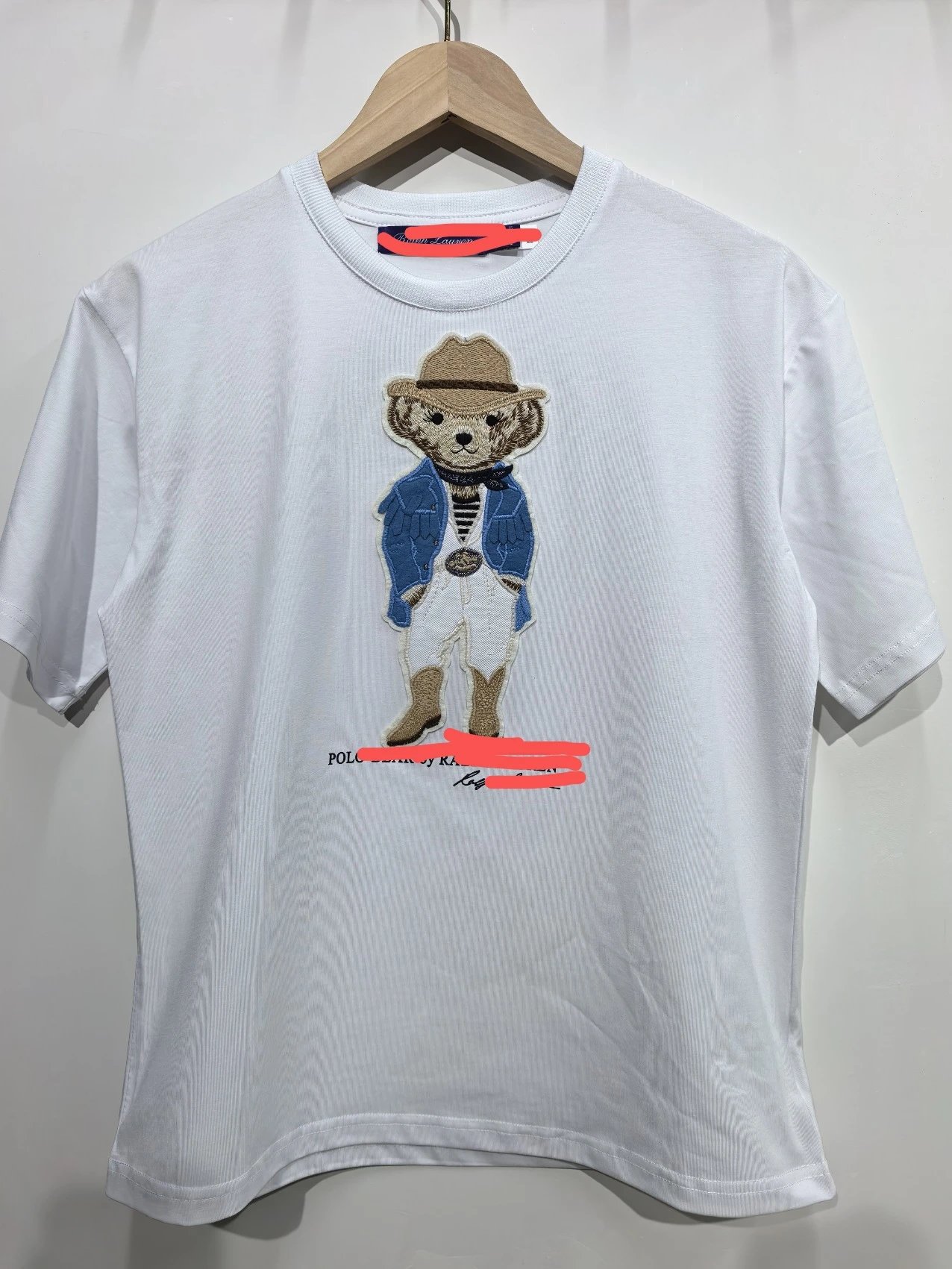 Polo Ralph Lauren Bear Embroidered Gray T-Shirt - 13
