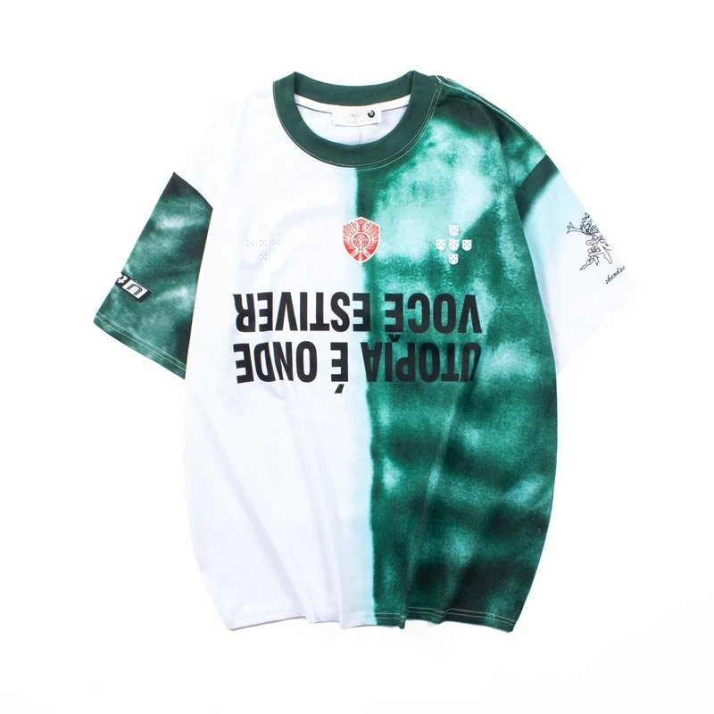Design Tonal Striped Football Jersey Red White - 8