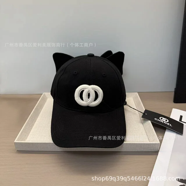 Unbranded Hats Baseball Cap with Interlocking Ring Embroidery and Back Bow product detail image 6