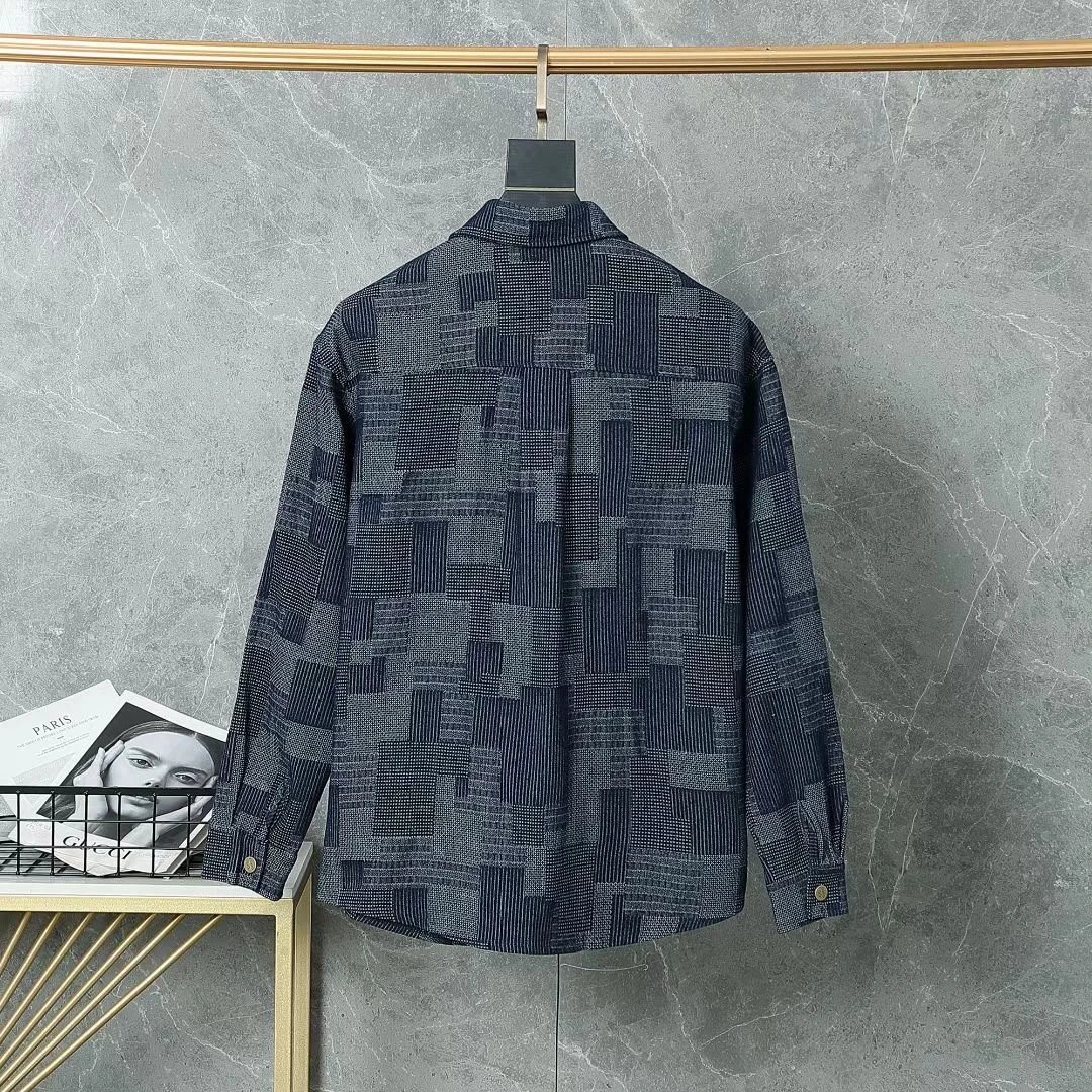 Versace Barocco Print Green Denim Jacket - 4