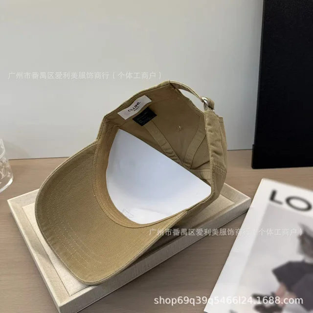 Unbranded Hats Washed cotton baseball cap with embroidered linked-circle motif product detail image 4
