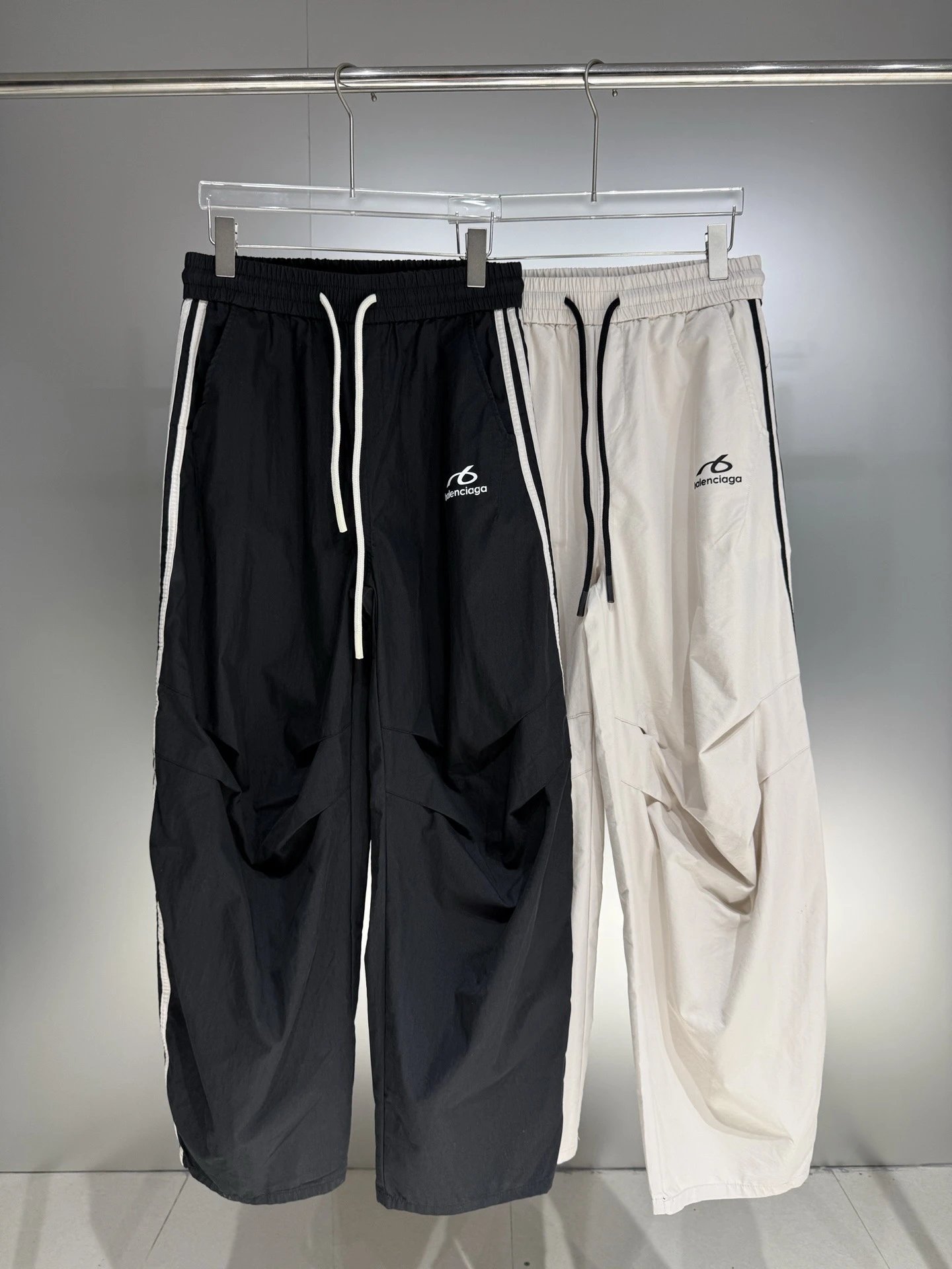 Balenciaga Track Pants Black and White - 2