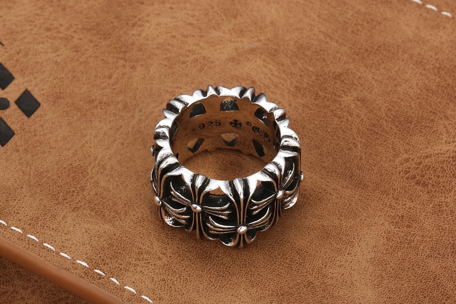 Chrome Hearts Cross Signet Ring Silver Jewelry - 7