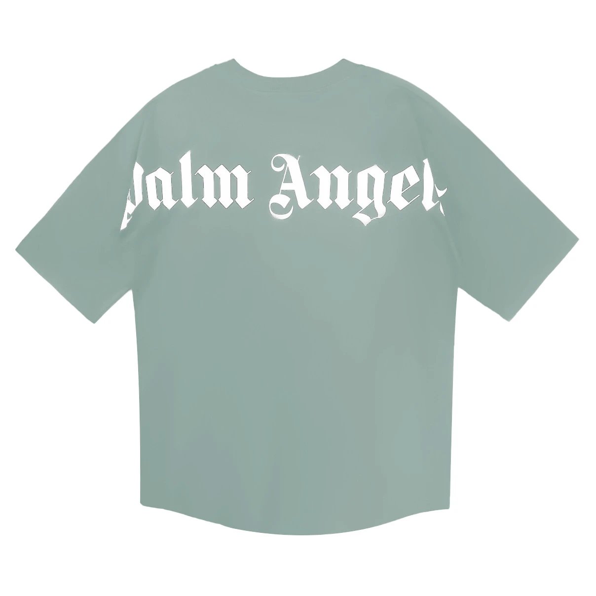 Design Palm Tree Flame Print Oversized T-Shirt White - 21