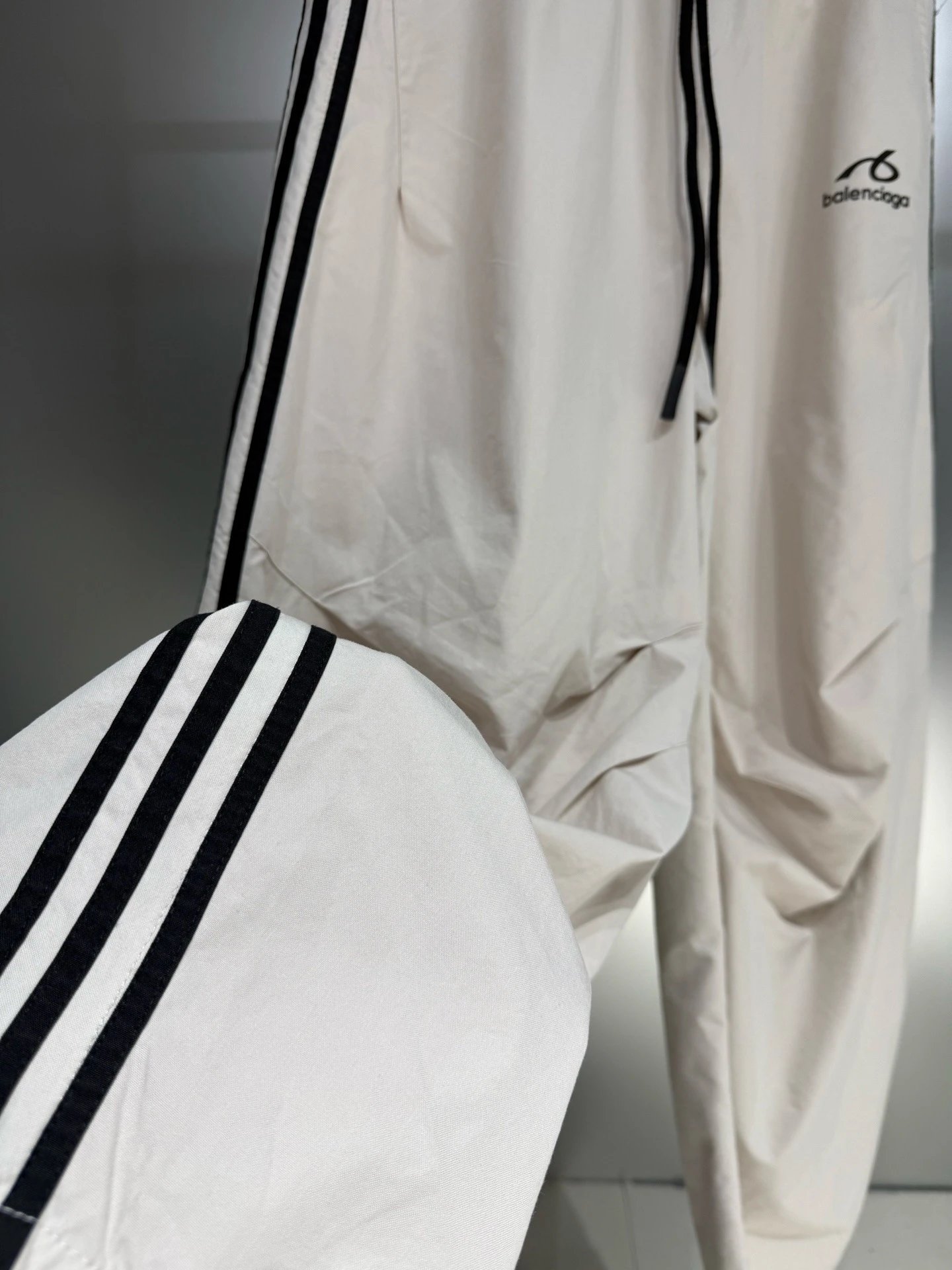 Balenciaga Track Pants Black and White - 4