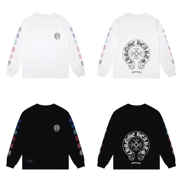 Chrome Hearts Multicolor Cross Cluster Long Sleeve T-Shirt Black - 9