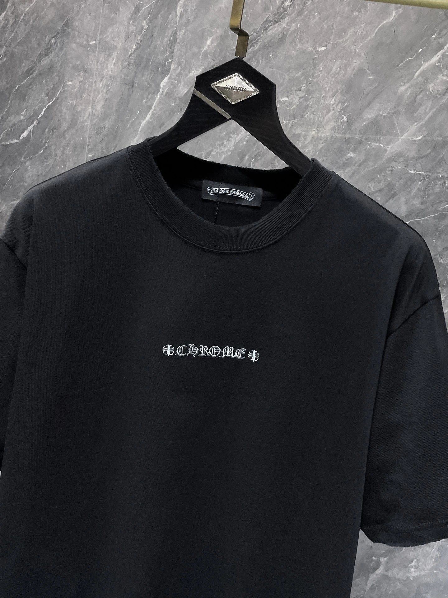 Chrome Hearts Circle Cross Embroidered White T-Shirt - 6