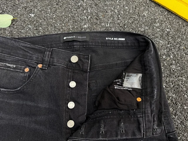 Purple Brand Jeans Style No. 00089, distressed washed denim product detail image 6