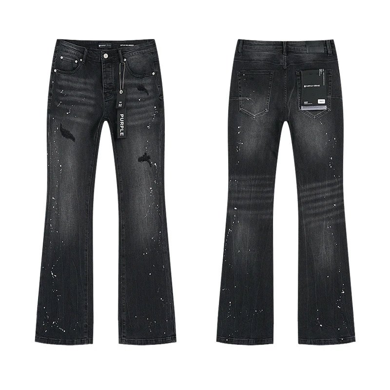 Design Distressed Black Flared Jeans - 30