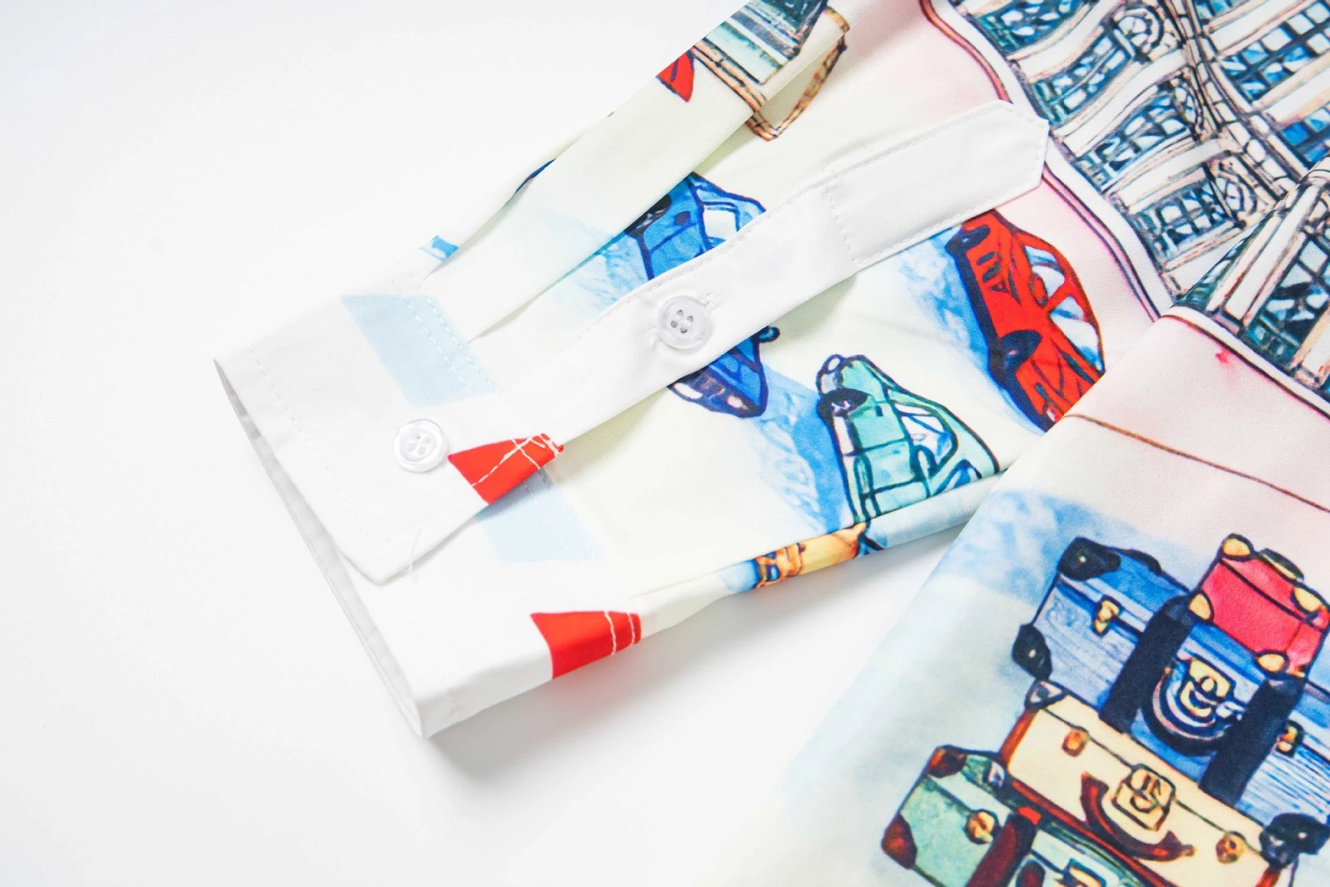 Casablanca Resort Print Long-Sleeve Shirt White - 13
