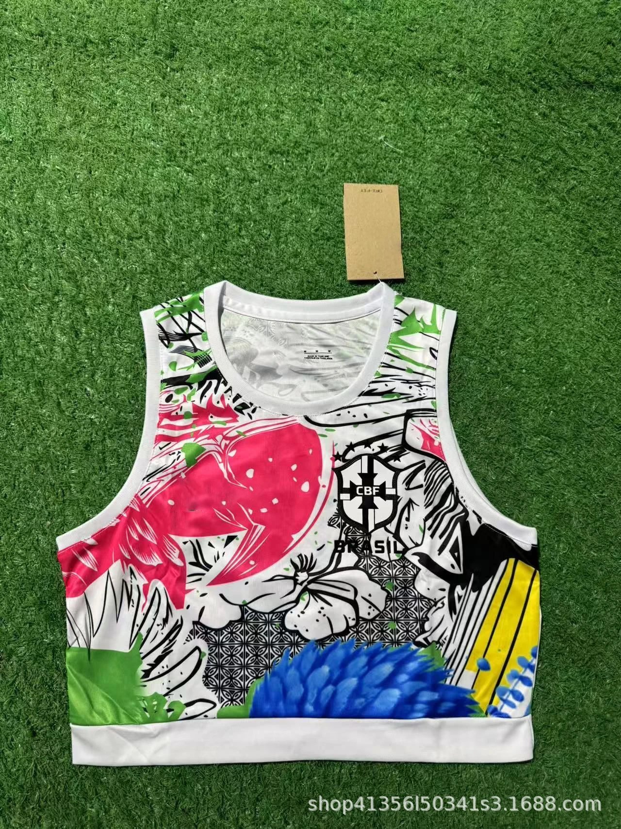 CBF Brazil Graphic Print Crop Vest Top - 9