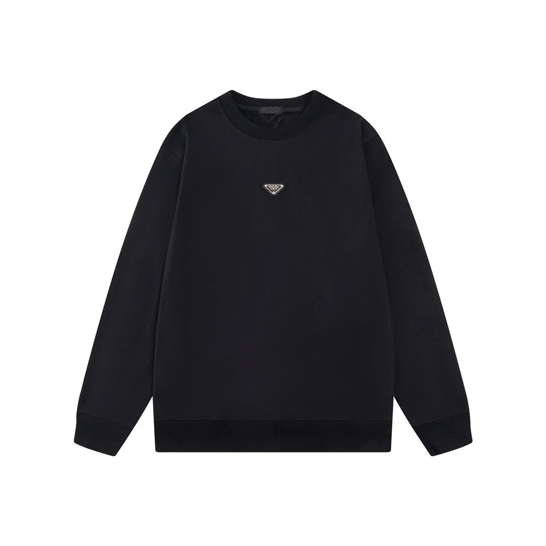 Prada Re-Nylon Logo Patch Black Hoodie - 13