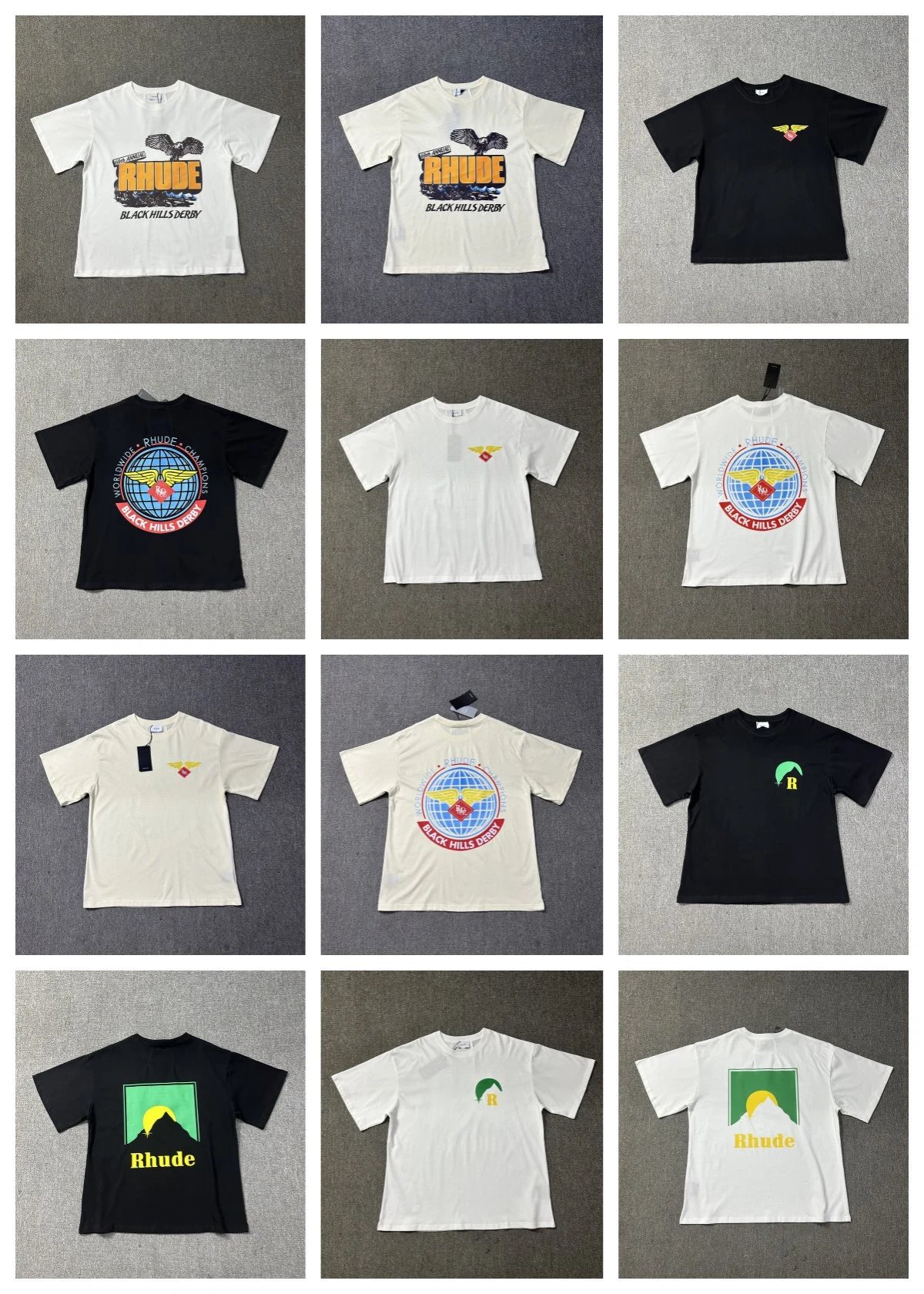 Rhude Mountain Sunrise White T-Shirt - 6