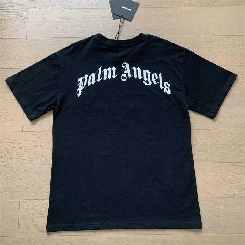 Palm Angels Logo Print White T-Shirt - 6