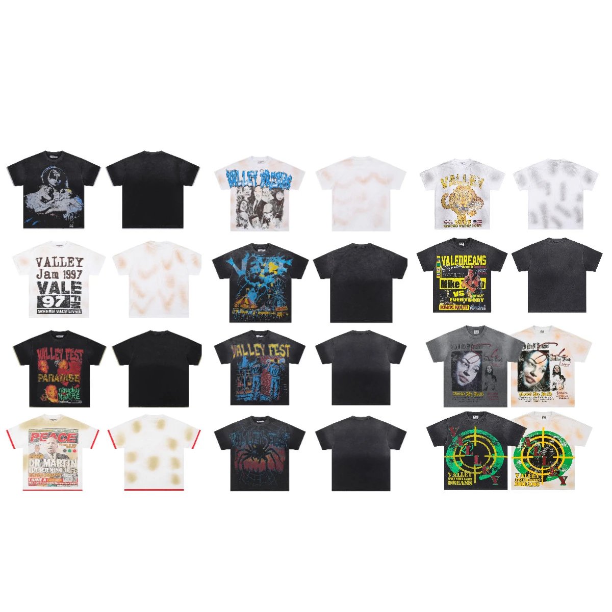 Design Valley Dreams Collage Print Tie-Dye T-Shirt T-Shirts - 3