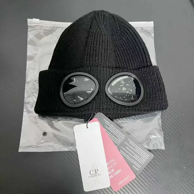 C.P. Company Hats Rib-Knit Goggle Beanie product detail image 1