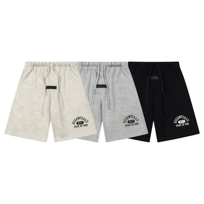 Fear of God Essentials 1977 Arch Logo Black T-Shirt and Shorts Set - 4