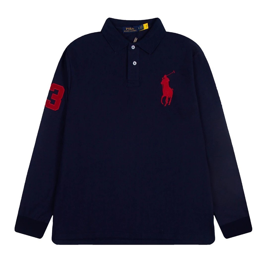 Polo Ralph Lauren Big Pony Long Sleeve Polo White Tops Polo - 8