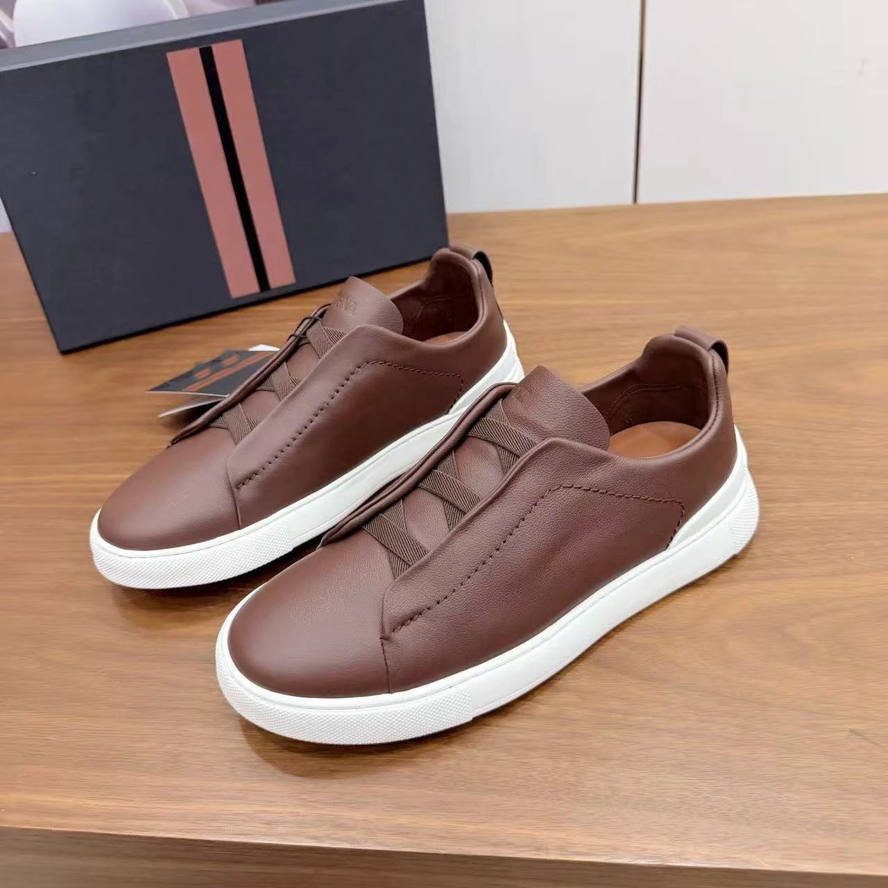 Hogan Interactive Sneakers Black with Tan Accents Casual Shoes - 11