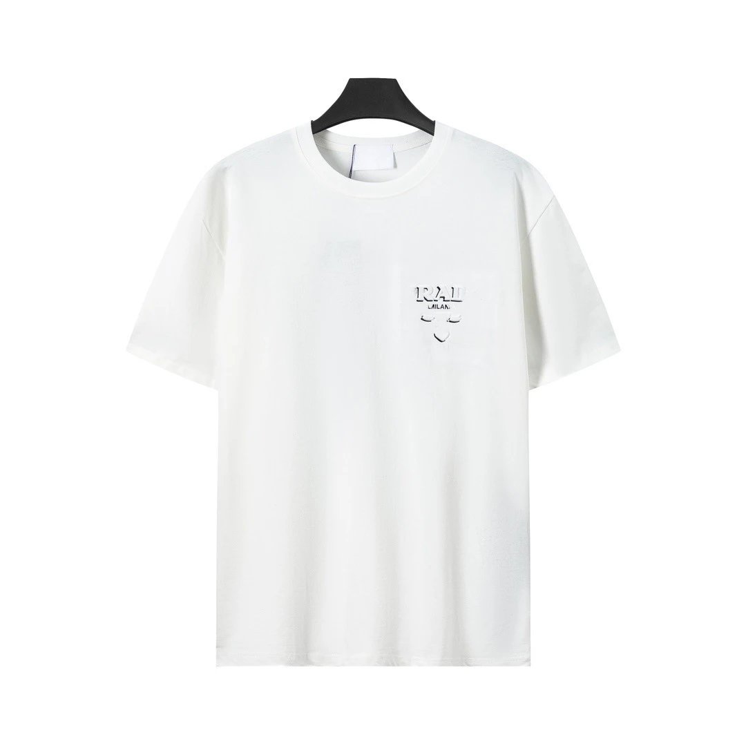 Prada Triangle Logo T-Shirt White T-Shirt - 25