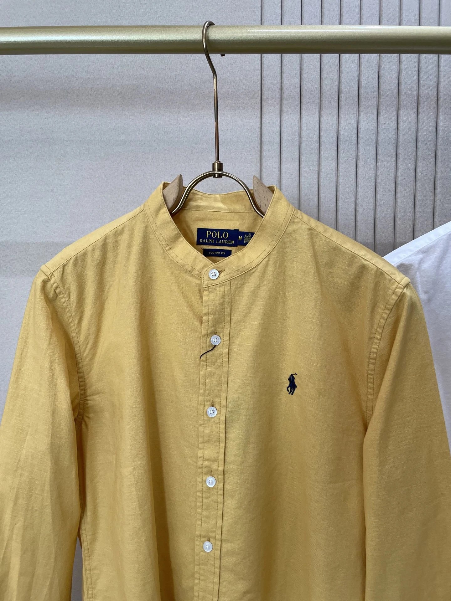 Polo Ralph Lauren Mandarin Collar Shirt Navy Blue - 22