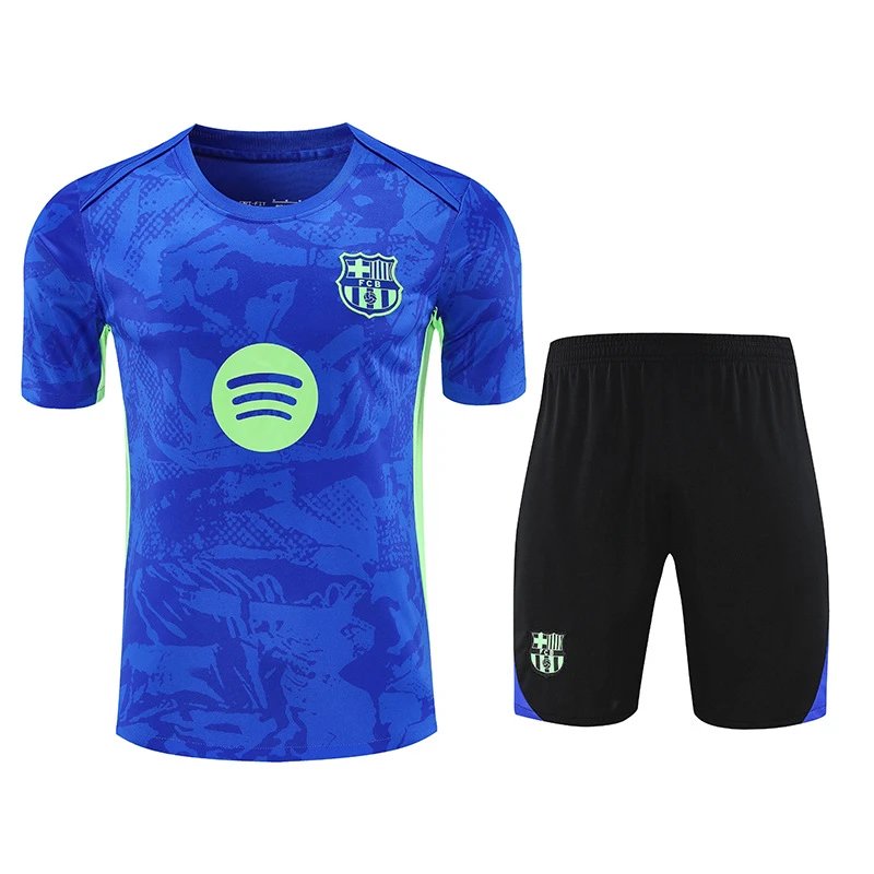 FC Barcelona x Spotify Training Kit Beige and Navy Activewear Set - 17