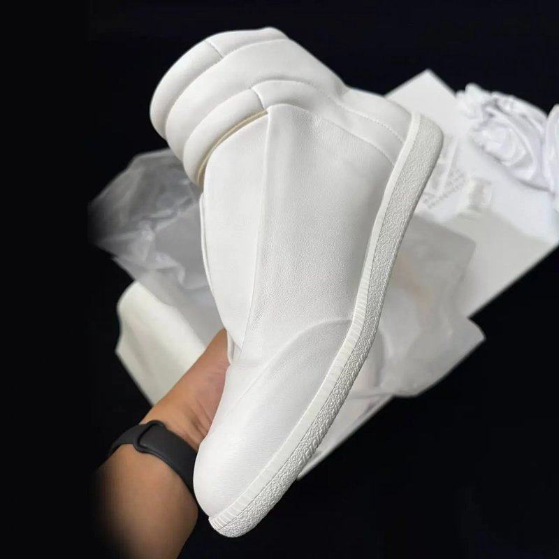 White Chunky Sole Slip-On Boot