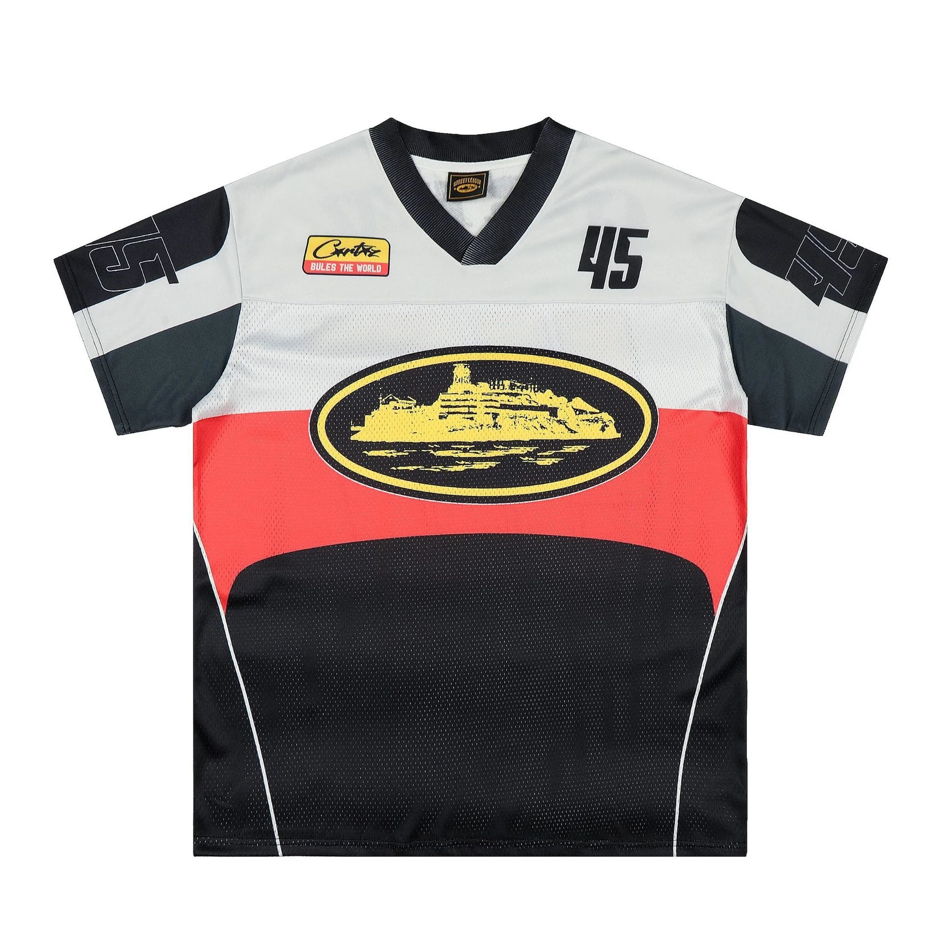 Corteiz Graphic Print Jersey Black Pink - 11