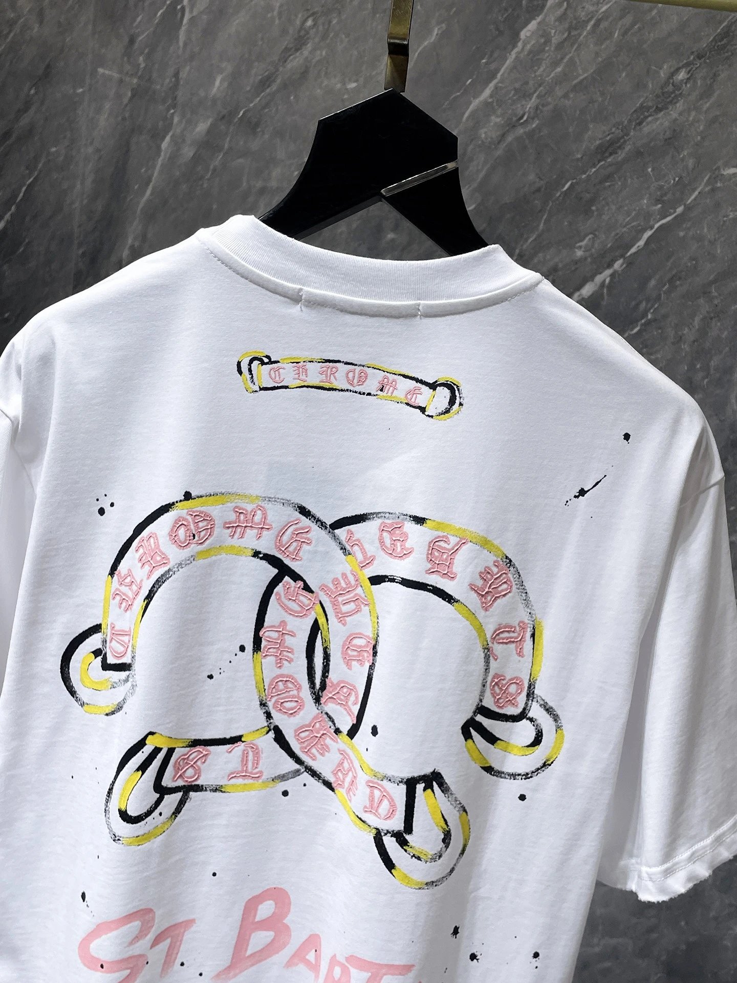 Design St Barth x Unknown Brand Graphic Print Black Oversized T-Shirt T-Shirts - 40