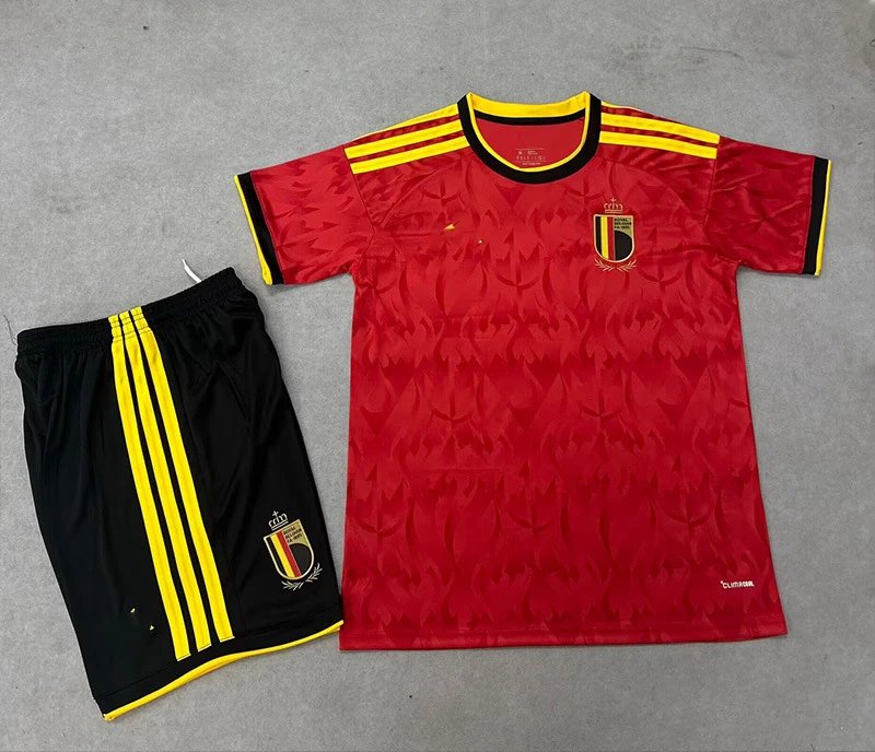 Design Belgium National Team 2022 Home Jersey Red / Black / Yellow Jersey - 5
