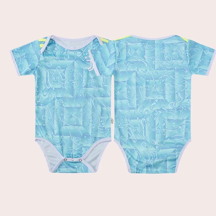 Design Abstract Aqua Splash Print Baby Bodysuit Clothing - 11