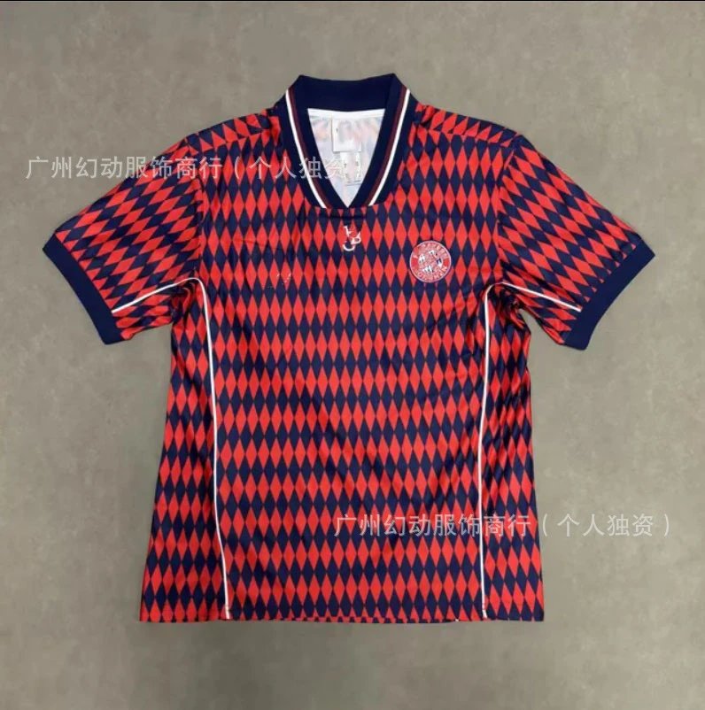 Design Football Jersey Pink with Navy Stripes - 46